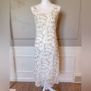 Vintage 90s I.N. Studio 8 chiffon floral slip dress maxi sleeveless fairy